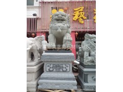 厂家生产直销3.2米高青石石雕北京狮子，放大门口镇宅僻邪图1