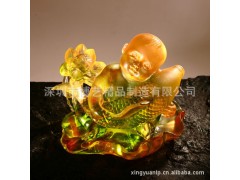 琉璃、琉璃佛像、琉璃工艺品、琉璃兔子、琉璃鱼、琉璃生肖、礼品图1