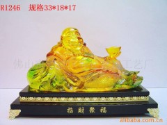 供应琉璃工艺品,招财用品,佛像，佛教用品工艺品批发图1