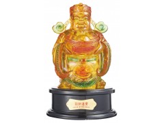 【达美】招财进宝 水琉璃 工艺礼品 家居办公摆件 商务开业礼品图1