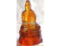 古法脱腊琉璃，高档家庭摆设-佛像摆件，观音(图)图1