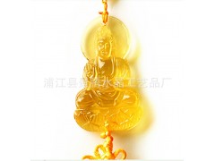 供水晶车挂 水晶佛像汽车挂件 景腾水晶正品 专业生产量大价优图1