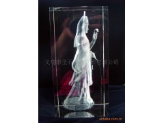 [供应大范围观音 佛像内雕] 300*300 水晶内雕产品图1