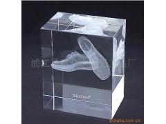 供应水晶内雕 方体白坯 内LOGO 佛像图1