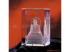 供应水晶内雕,水晶方体,水晶白坯,爆销立体内雕 内雕人物 佛像图1