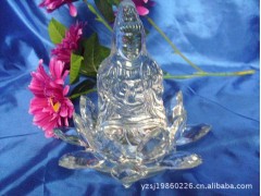 【厂家直销】水晶佛像，水晶礼品，水晶观音图1