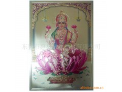供应金箔画，金箔印度神像，金箔佛像，仿金神像画图1