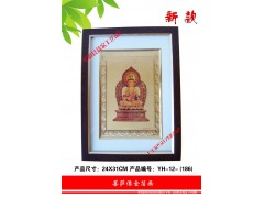 供应菩萨佛像纪念品装饰艺术画 益宏 金箔画图1