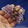 天然紫水晶6mm 108籽佛珠手串黄水晶隔珠批发佛教用品加工