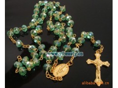 水晶念珠 天主教 耶稣宗教用品 水晶十字架念珠 rosary