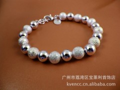 批发925银饰 经典佛珠925银饰 N3486时尚光沙珠925银饰图1