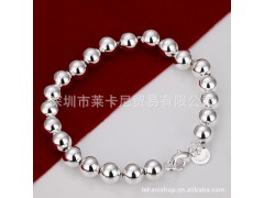 6M佛珠手链 韩版时尚 个性手链 明星风尚 外贸925银电镀饰品H114