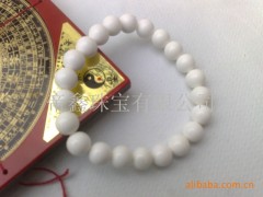 天然水晶手链 天然砗磲手链 天然佛珠圆珠手链 水晶宝石加工图1
