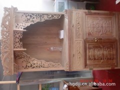 供应非洲黄花梨二门二抽神坛款神楼图1