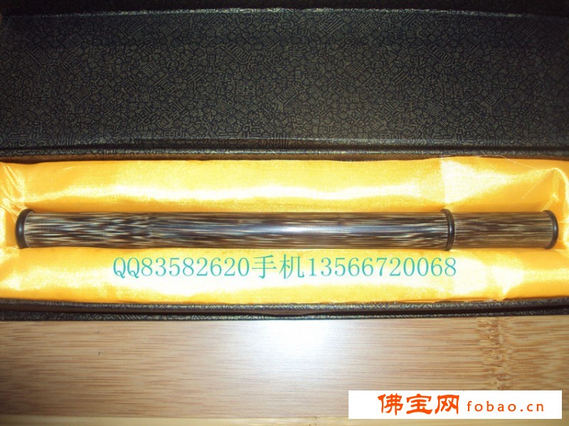 精选挑丝竹 香道用品熏香筒 黑檀口盖镶嵌金丝竹线香筒图1