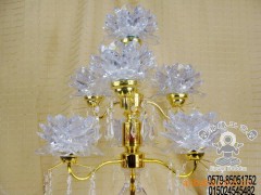 JYM055节能环保\水晶七彩\七品品旋转佛曲莲花灯(LED)念佛机