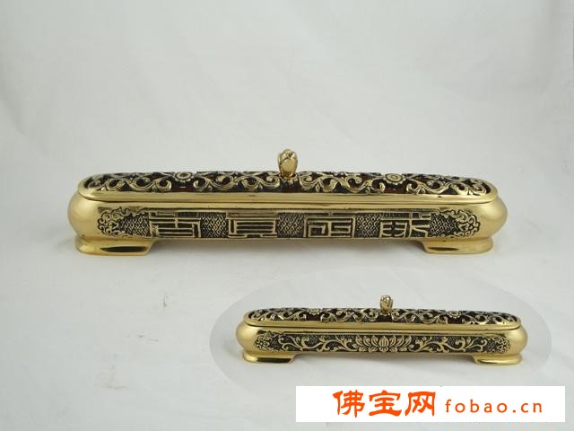 14寸戒定真香卧香炉，卧香炉，铜香炉，戒定真香卧炉图1