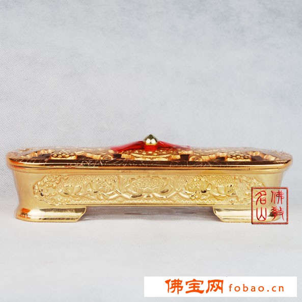 【名山佛教用品】9.5"K金戒定真香卧炉/香炉/供佛用品图1
