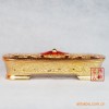 【名山佛教用品】9.5"K金戒定真香卧炉/香炉/供佛用品