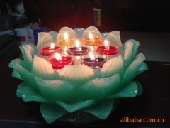批发供应酥油蜡精美多彩荧光莲花座图1