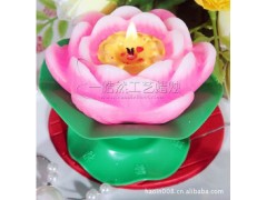 供应莲花蜡烛 佛教蜡烛 浮水蜡烛 工艺蜡烛 宗教花形蜡烛图1