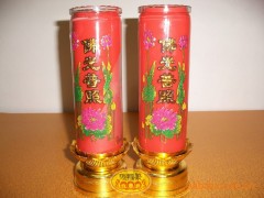 E8003三号杯酥油对烛,[吉祥如意,佛光普照]图1