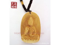 随身小挂件 胸挂脖挂佛像 开光转运 檀香观世音菩萨 木雕工艺品图1