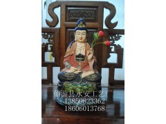 供应玻璃钢【大势至菩萨】佛像 古彩40公分四巾全莲 寺庙佛像订做图1