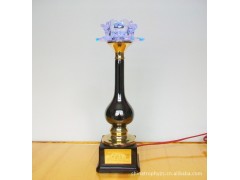 西藏买佛前供灯金属莲花灯批发  佛莲花灯 可插电莲花灯图1