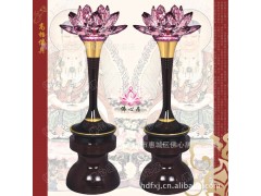 【佛心居】佛教用品供具 高档特大LED水晶节能莲花灯佛灯佛堂供灯图1