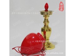 【佛心居】佛教用品财神供灯 纯铜光身波灯 电蜡烛灯长明灯佛光灯图1
