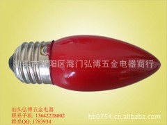 国产灯泡 佛灯/蜡烛灯/佛灯泡/电子蜡烛灯 特大号红色灯泡E27图1