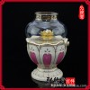 弘缘堂7.5寸浅粉莲花调光油灯  佛教用品陶瓷莲花酥油灯佛灯供灯