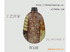陶瓷艺术花瓶，花插，厂家直销，树脂DIY工艺品，动物，雕塑。图1