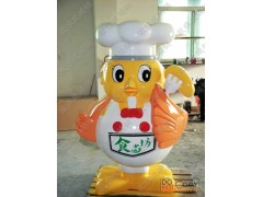 玻璃钢雕塑 厨师公仔  树脂工艺品图1