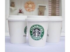 zakka杂货 星巴克杯 starbucks 陶瓷杯 咖啡杯带盖 热销款图1