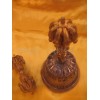 密宗法器,尼泊尔,铜鎏金佛像,九股金刚铃杵