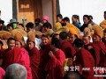 “世界藏学府”拉卜楞寺晒佛 引数万民众瞻仰（图）