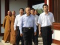 江苏省委统战部部长王雪非一行到南京佛顶寺视察(图)