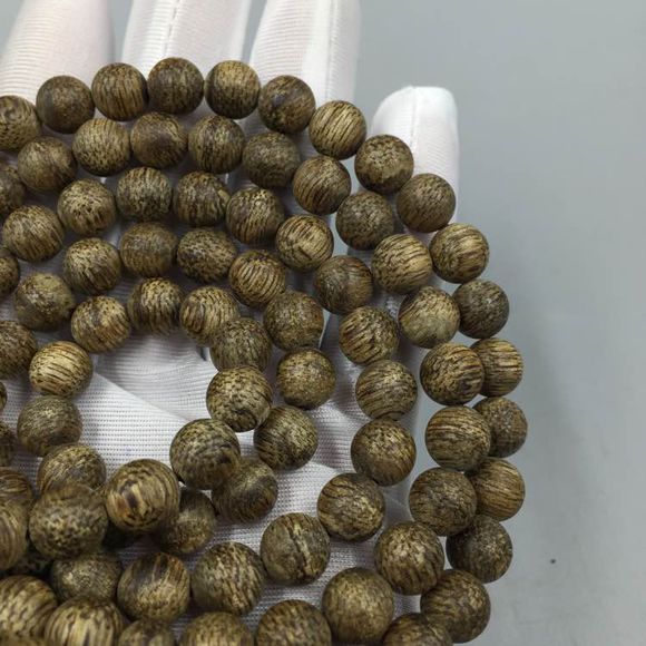 文莱老料软丝沉香念珠8mm*108颗28克多图3