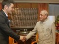 印度总统普拉纳布.慕克吉在京会见《大唐玄奘》主演黄晓明