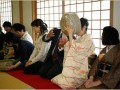 日本奈良西大寺举行新年“大茶盛” 茶碗巨大能遮脸