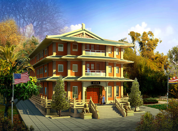 美国加州延寿寺 寺院设计方案