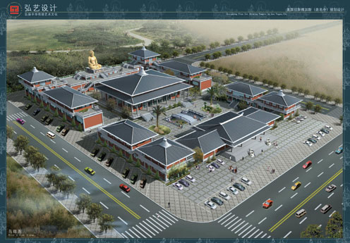 美国拉斯维加斯是名寺 寺院设计方案